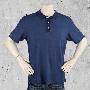 Peter Millar Crown Crafted Polo Golf Shirt Size Large Blue